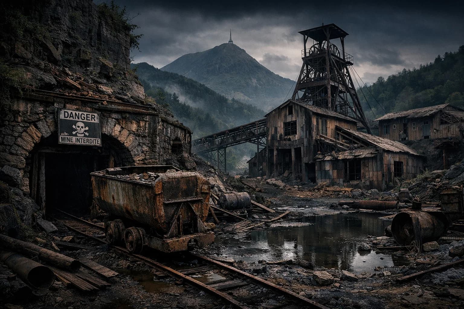 Bâtiment désaffecté en montagne