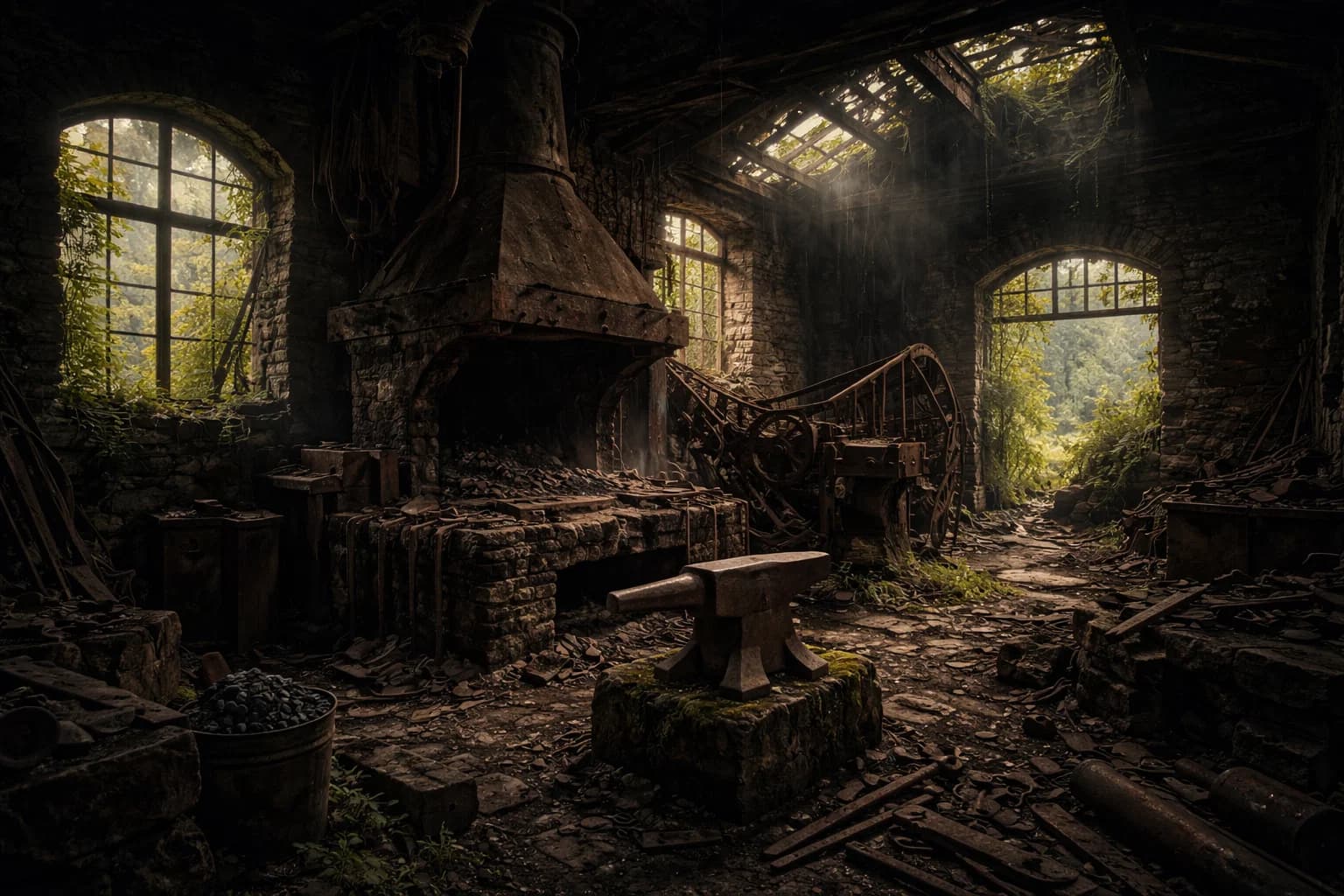 Mine abandonnée en montagne