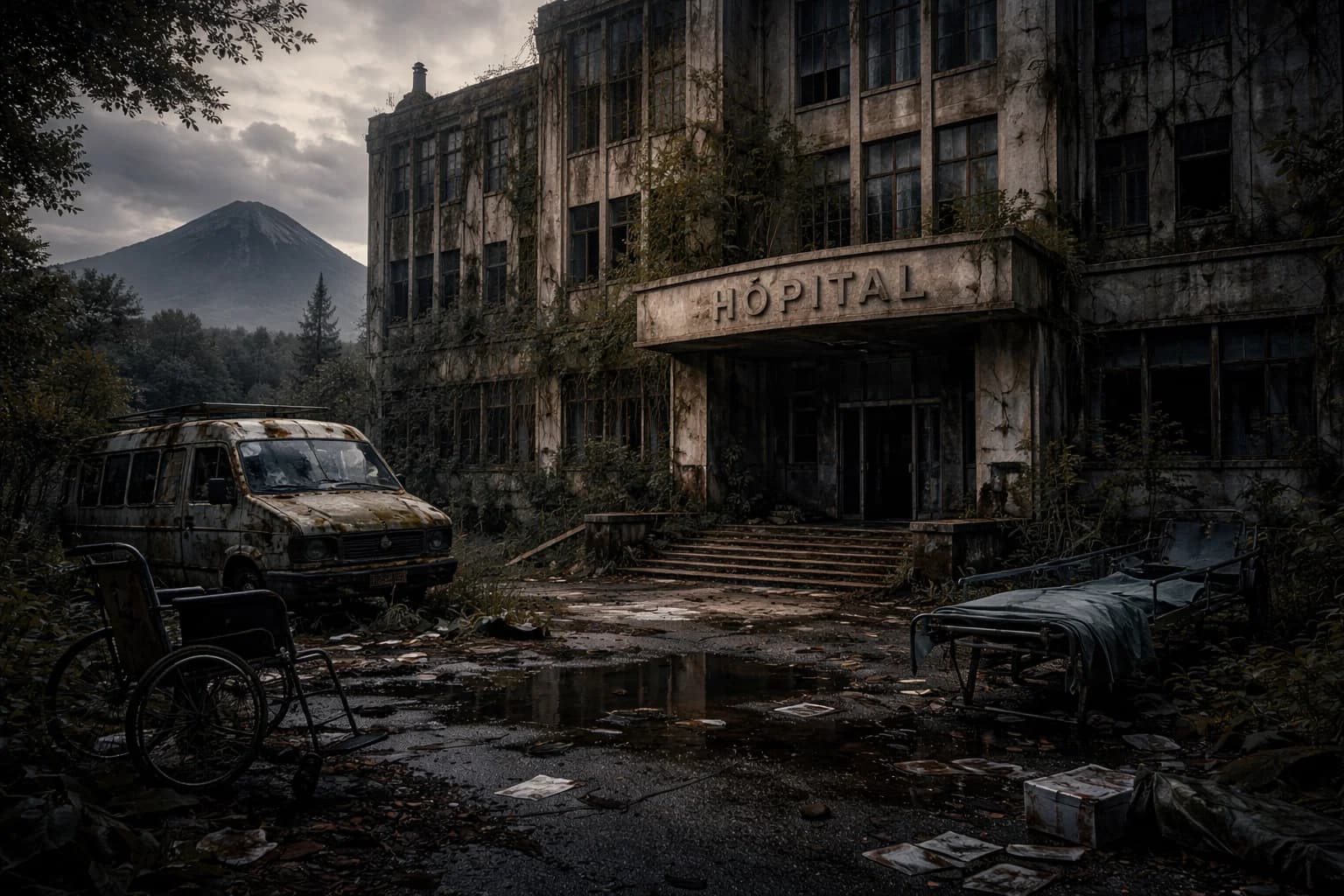 Manoir oublié dans la forêt