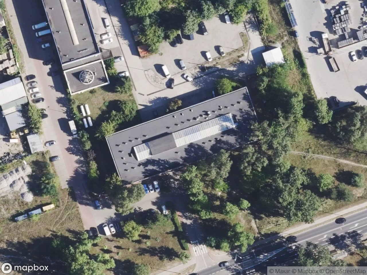 Zdjecie satelitarne opuszczonej cementowni Warszawa na Żeraniu nad Kanalem Żeranskim