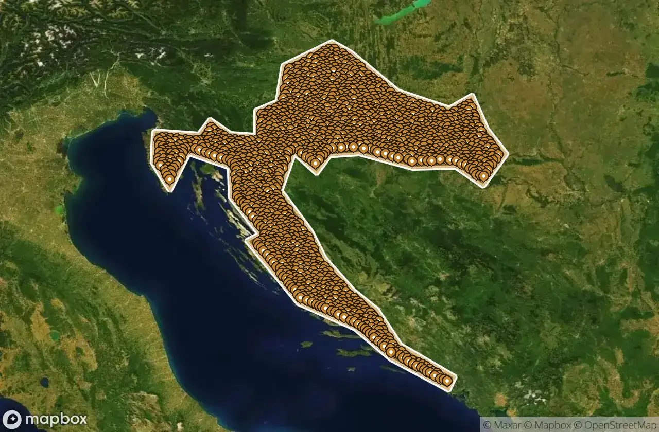 Urbex Map Dubrovacko Neretvanska