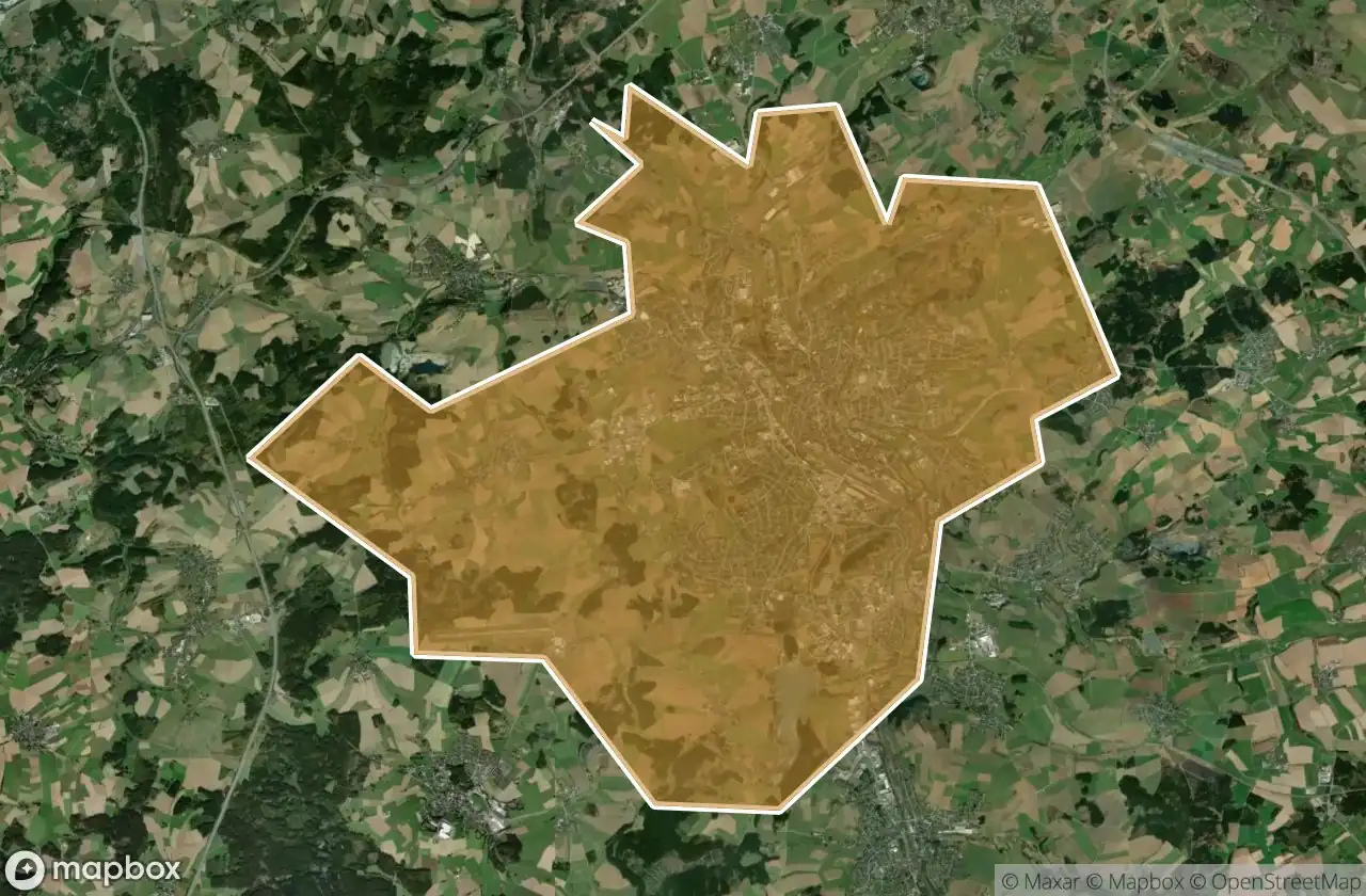 Hof Kreisfreie Stadt अर्बेक्स मैप