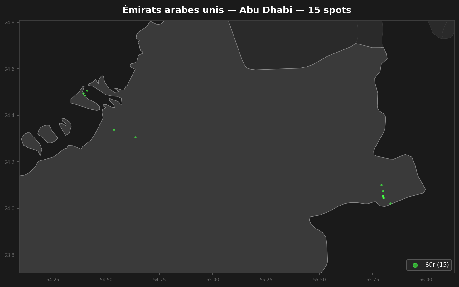 Urbex mapa Abu Dhabi