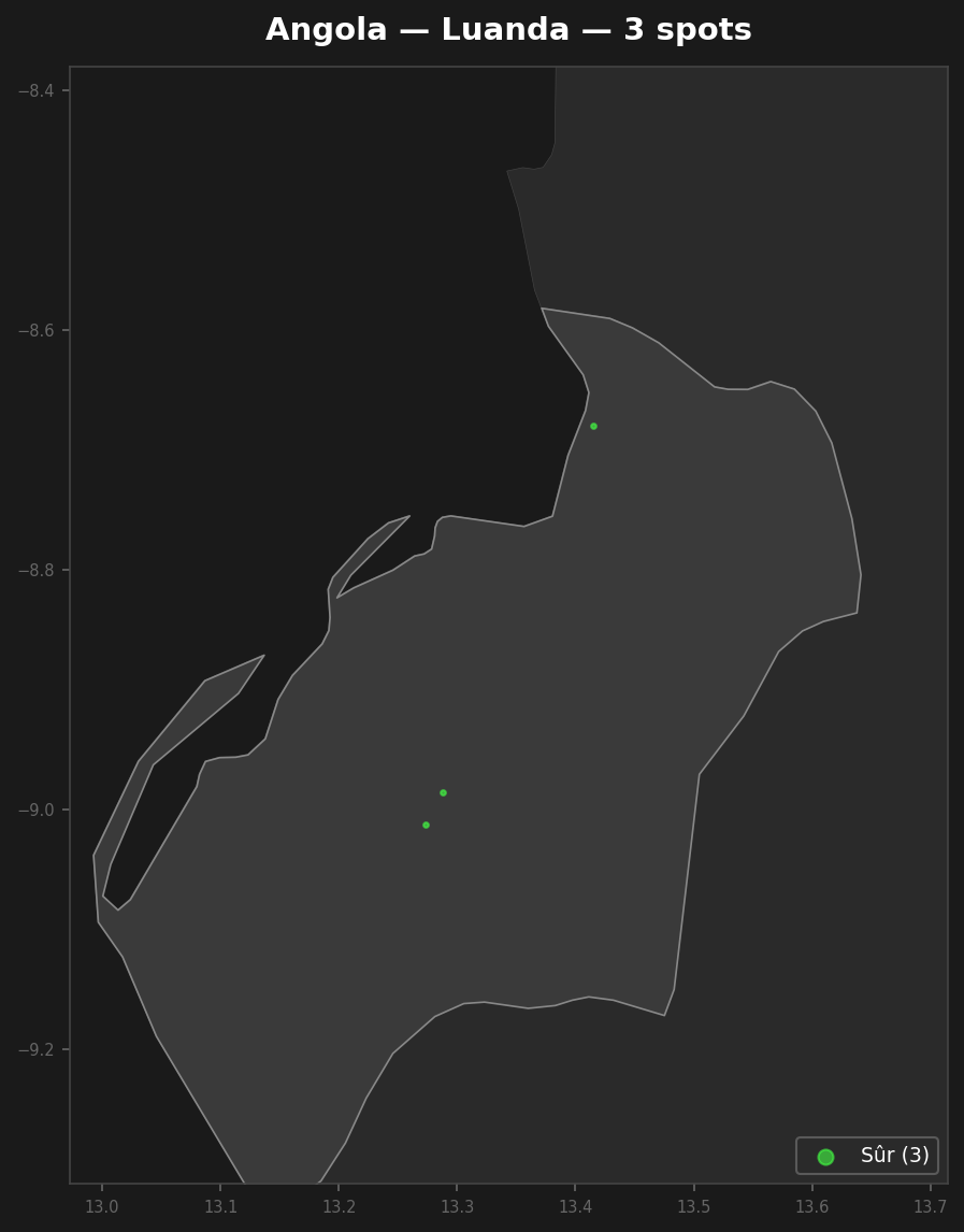Urbex mapa Luanda