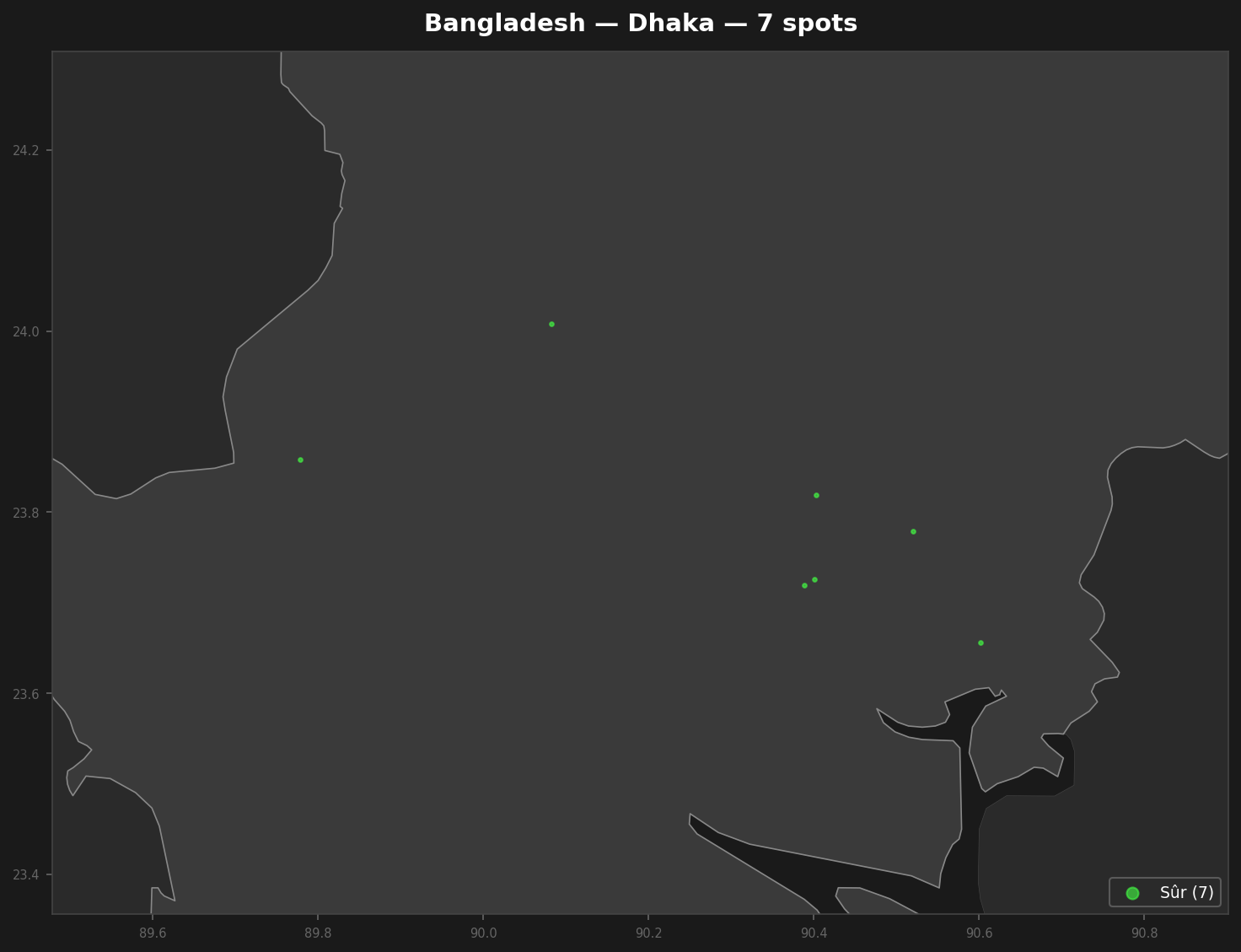 Dhaka अर्बेक्स मैप