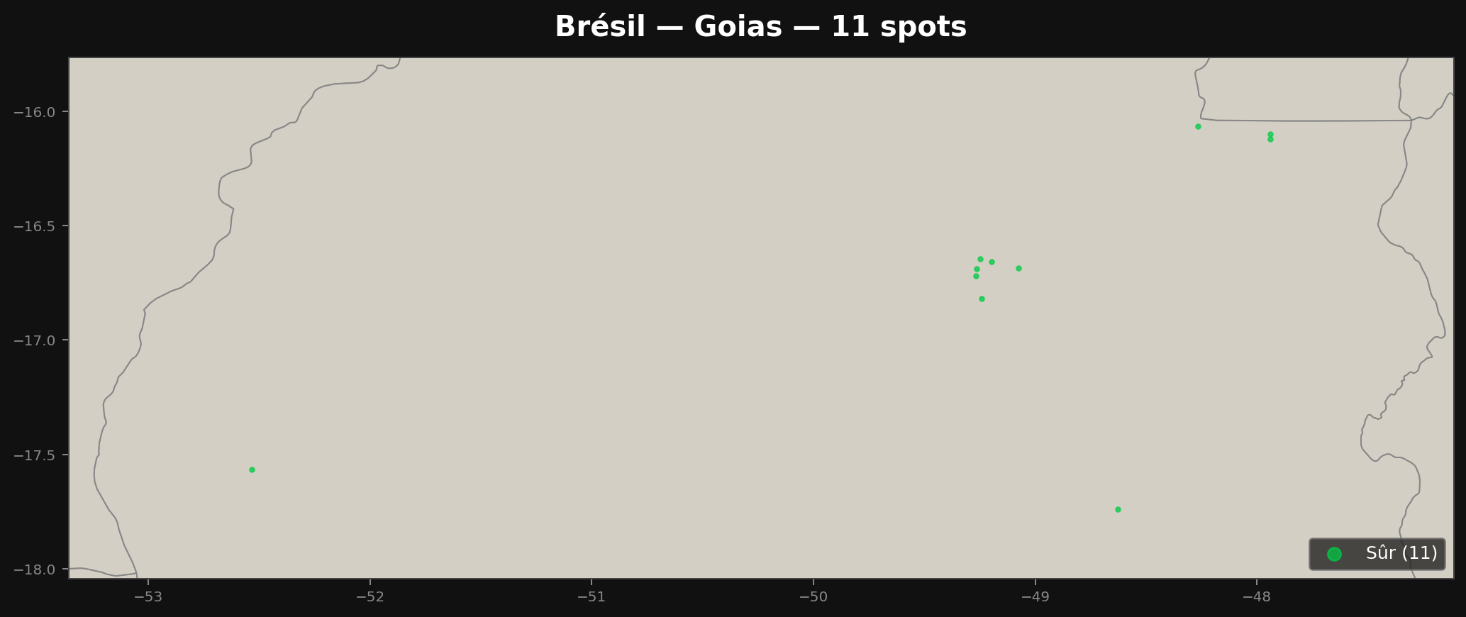 Goias अर्बेक्स मैप
