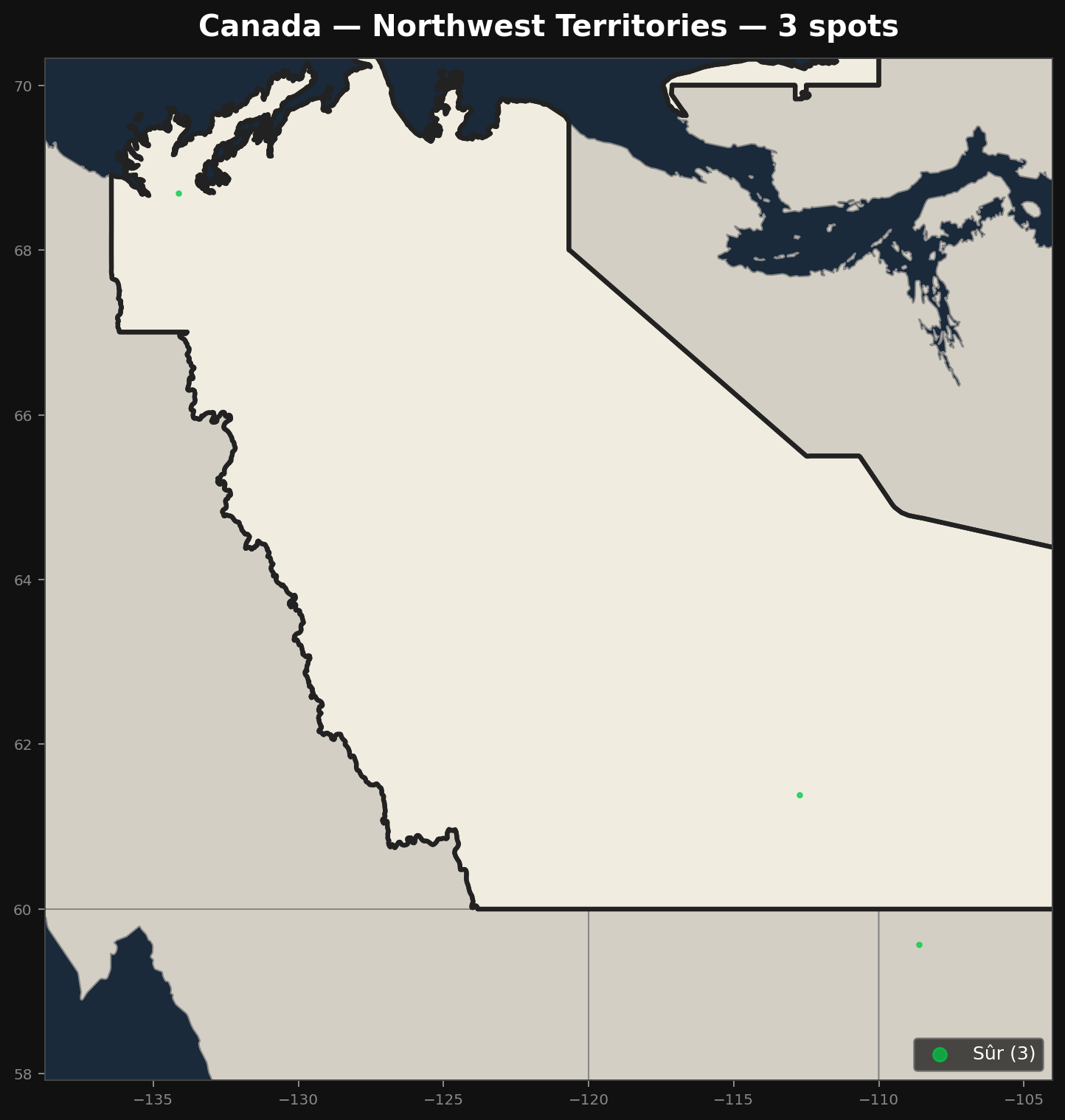 Urbex Map Northwest Territories