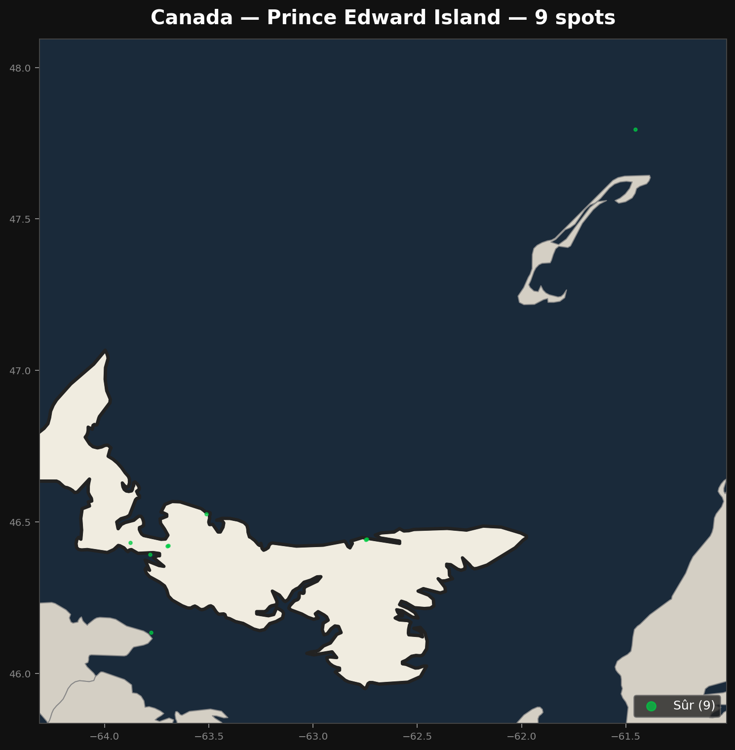 Urbex Map Prince Edward Island