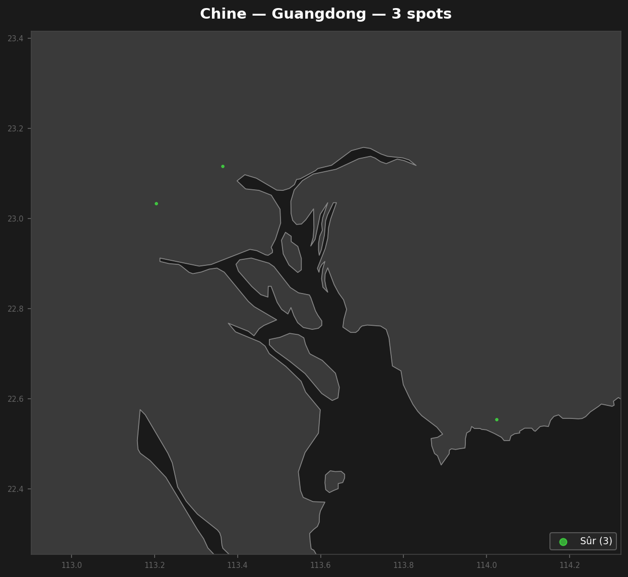 Urbex mapa Guangdong