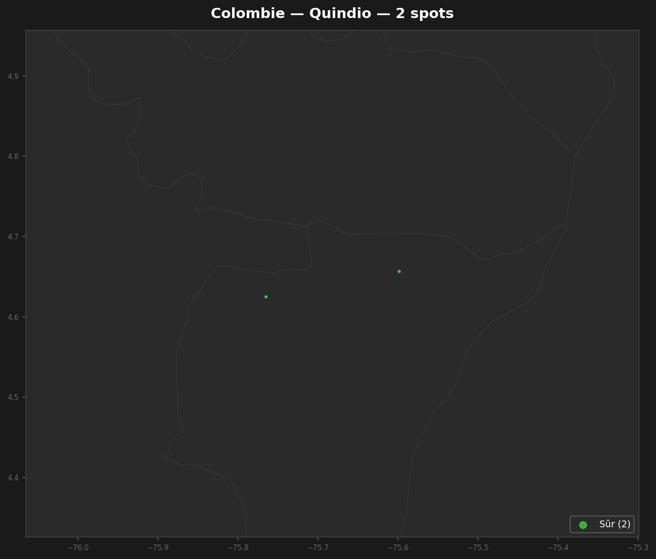 Quindio अर्बेक्स मैप