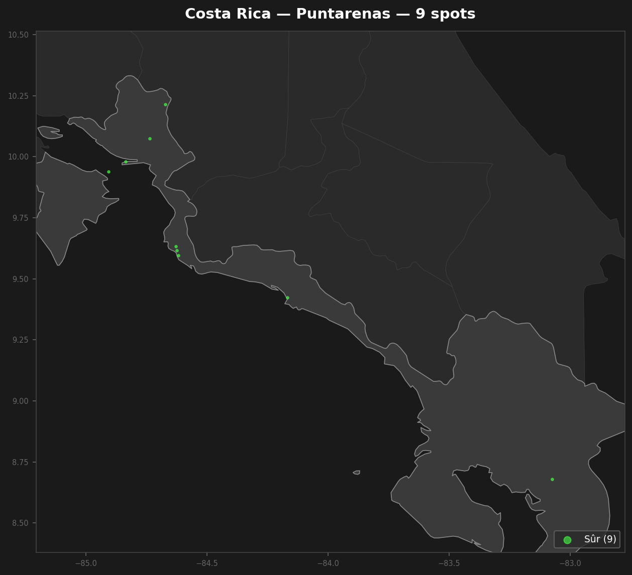 Urbex Map Puntarenas