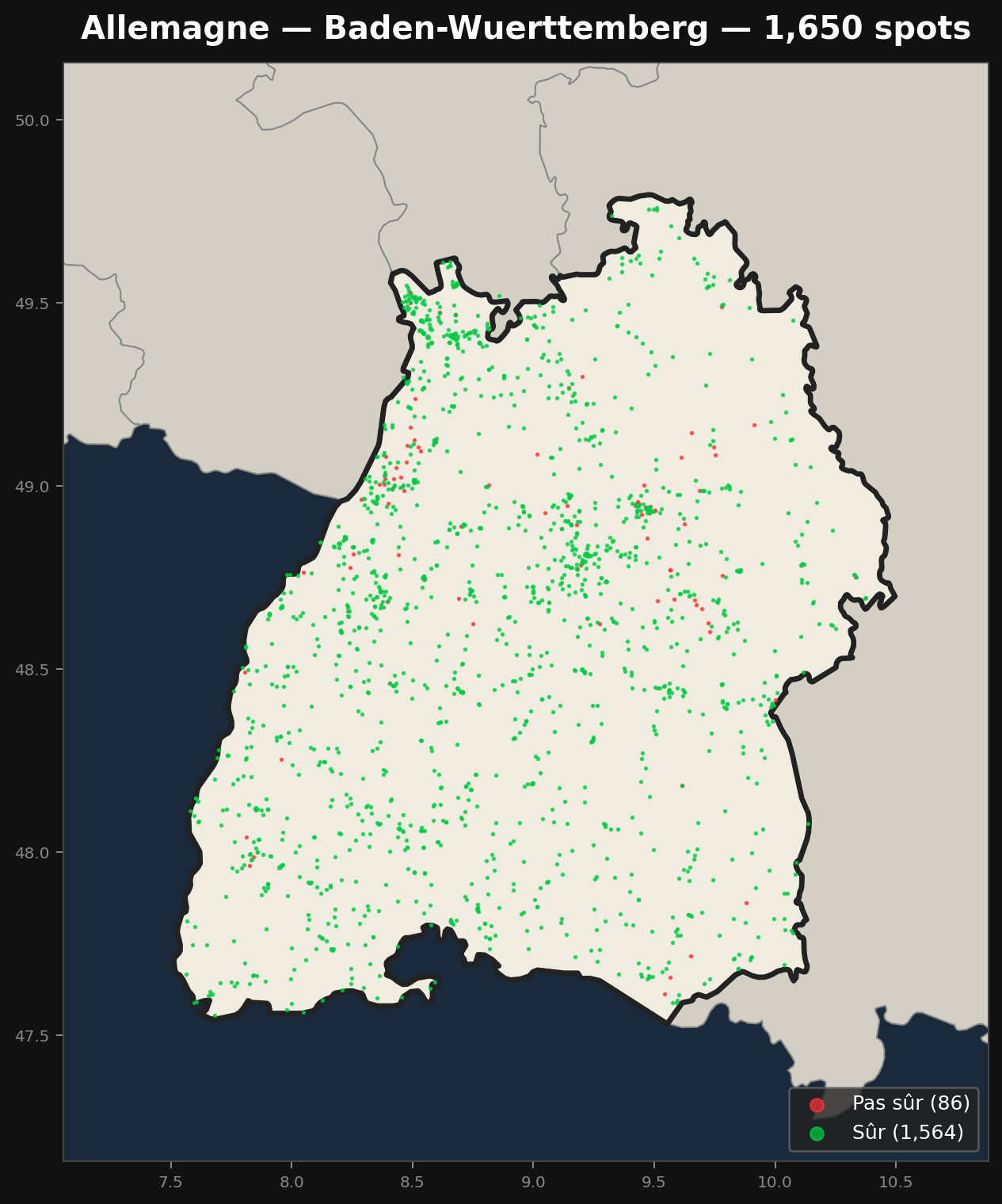Urbex Map Baden Wuerttemberg