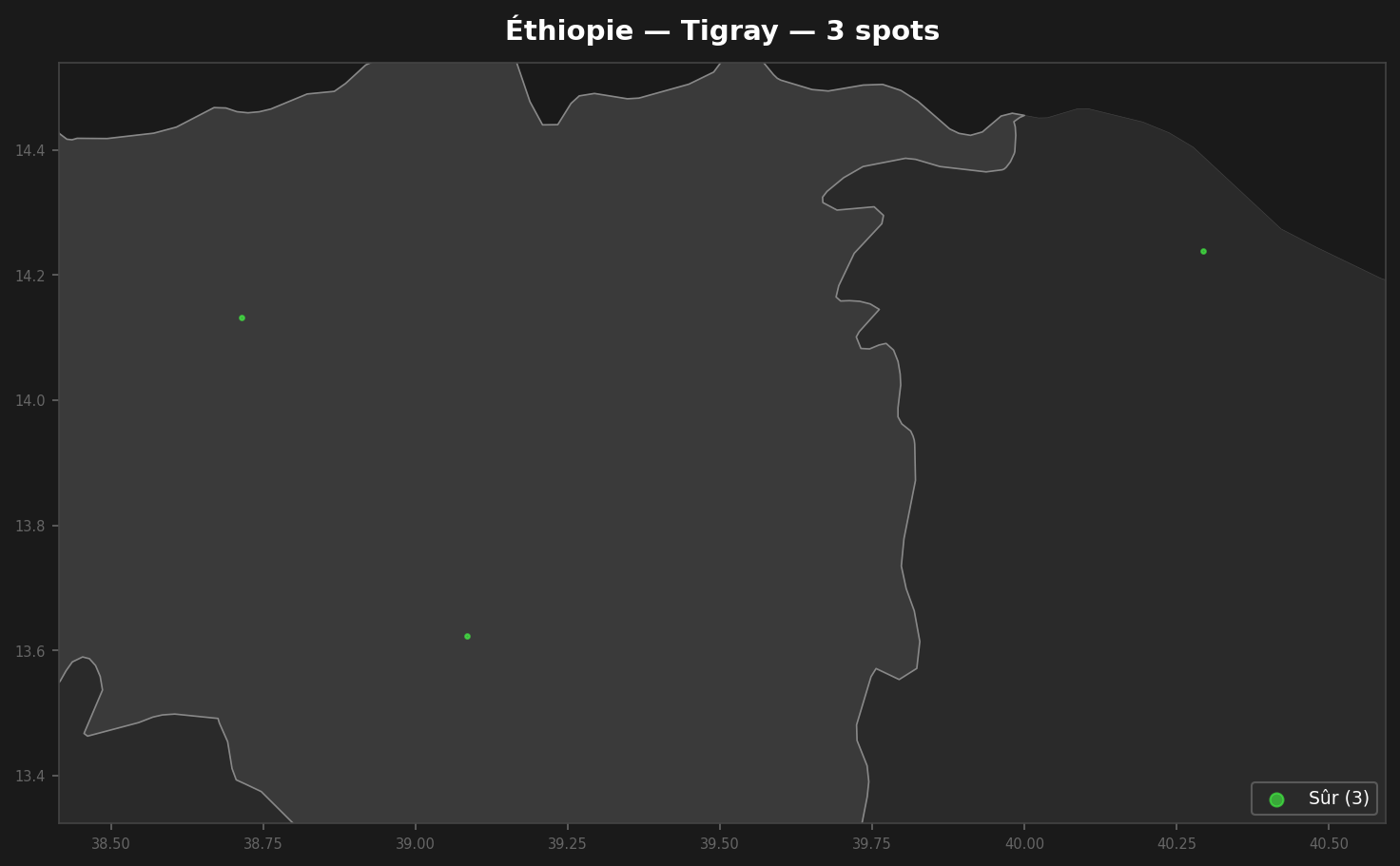 Tigray अर्बेक्स मैप