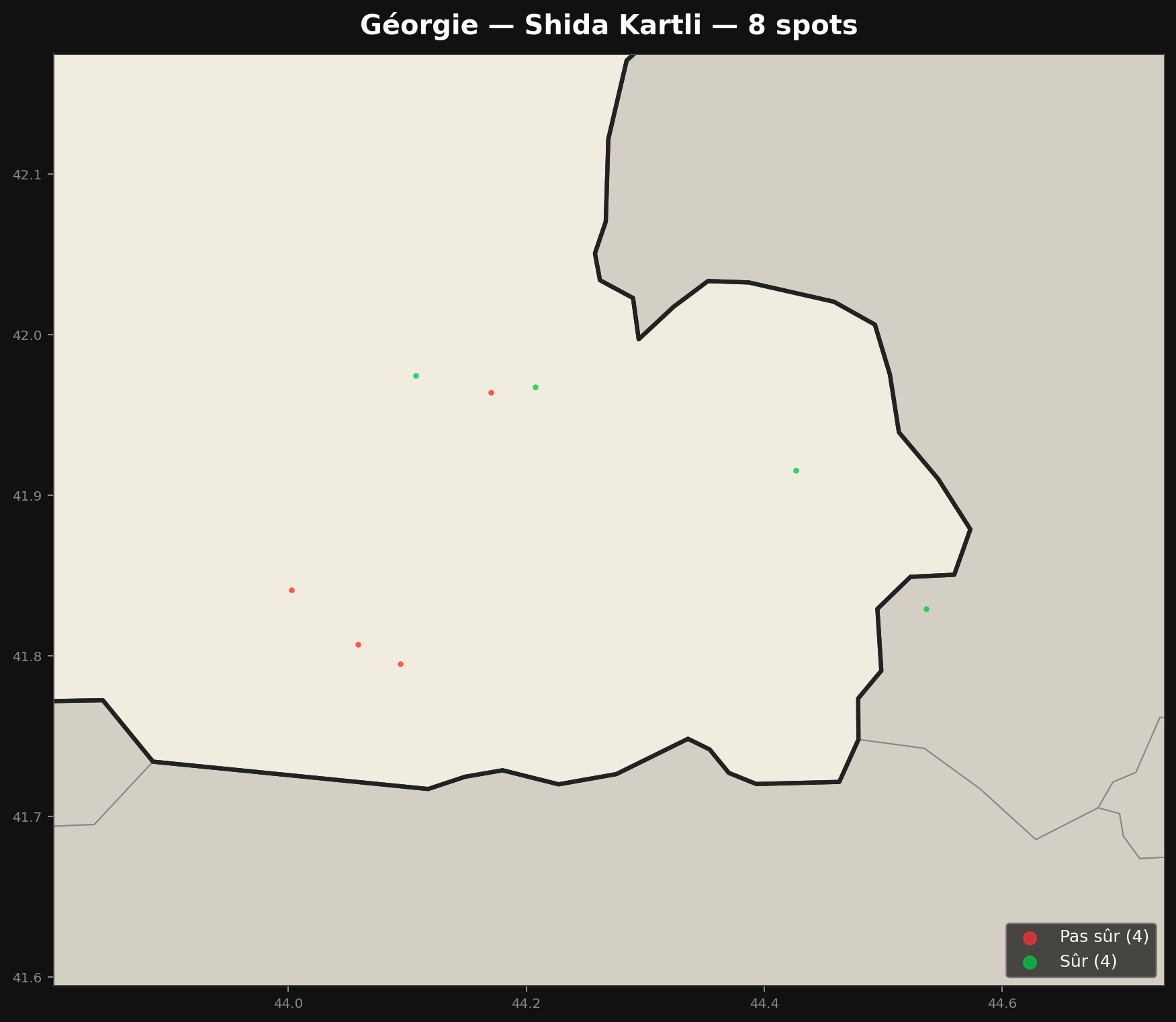 Urbex mapa Shida Kartli