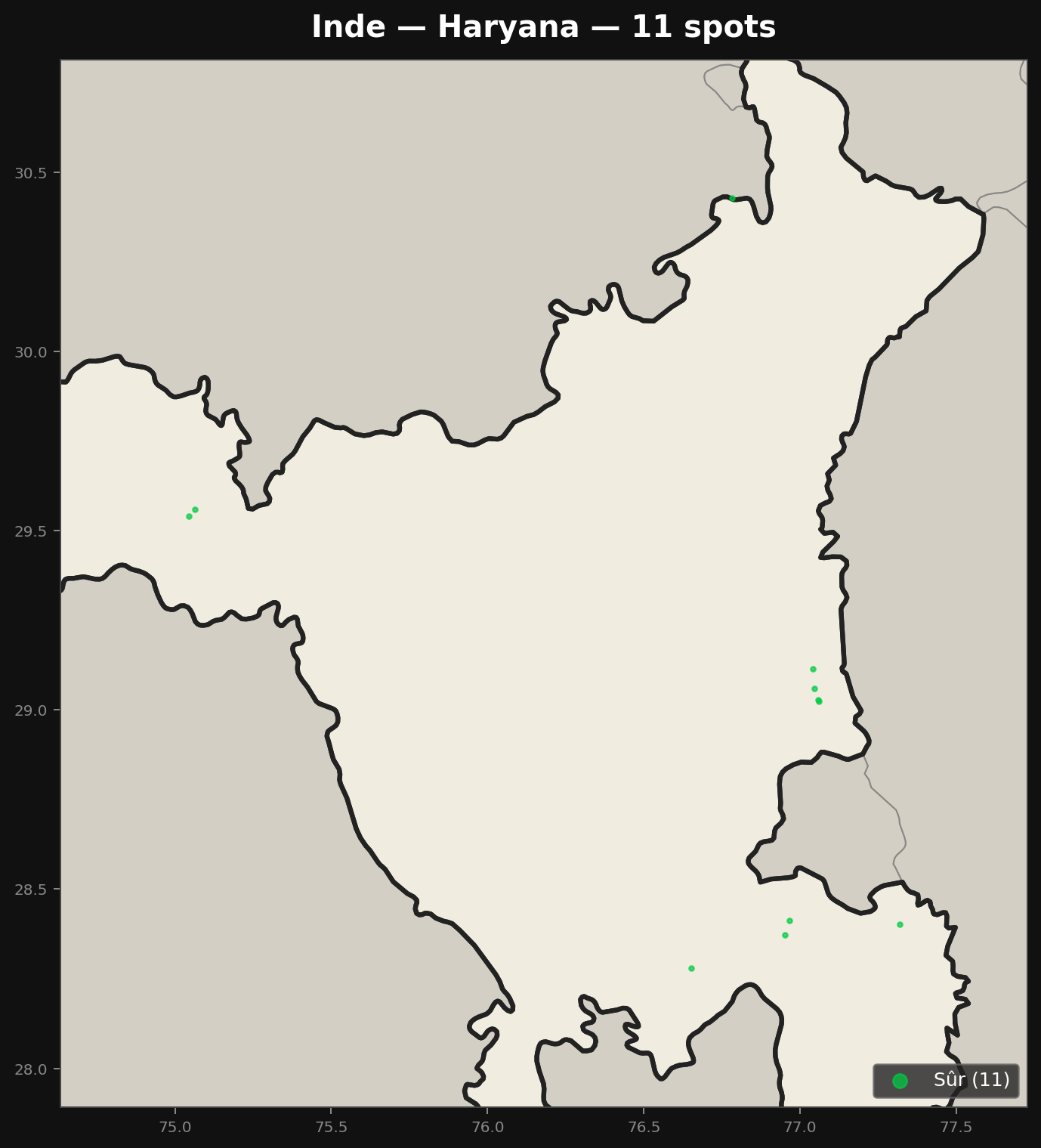 Urbex Map Haryana