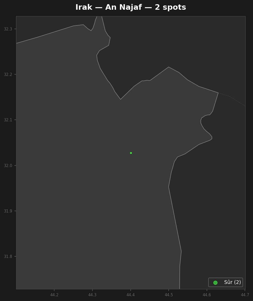Urbex mapa An Najaf