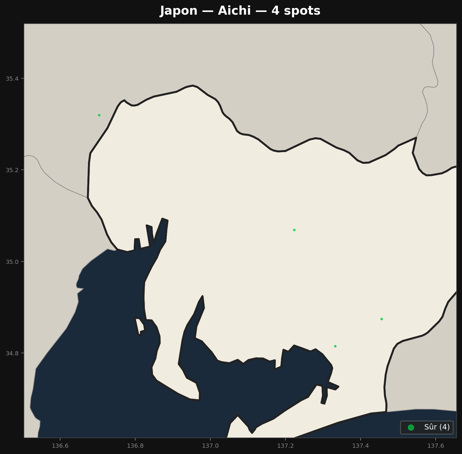 Urbex mapa Aichi