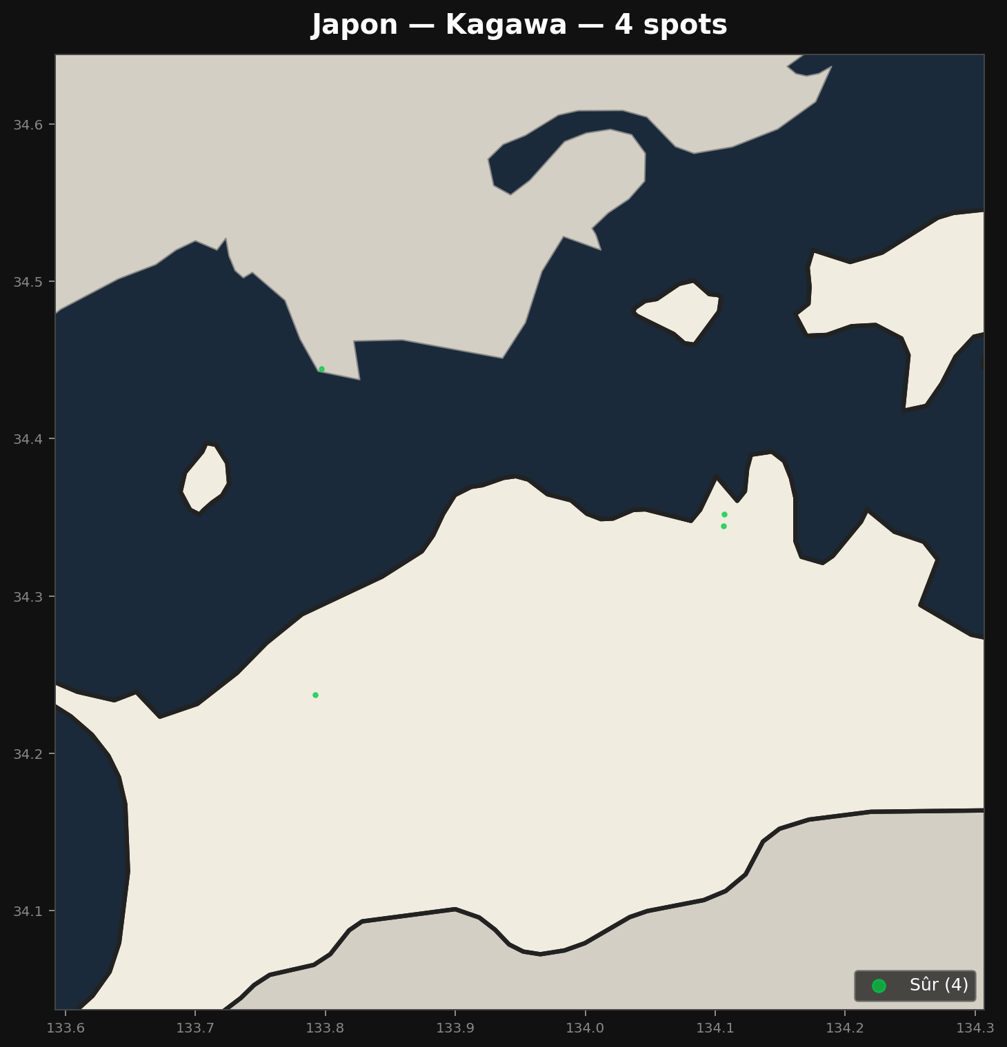 Urbex mapa Kagawa