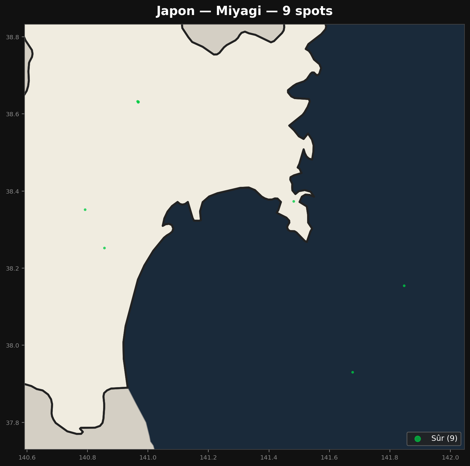 Urbex mapa Miyagi