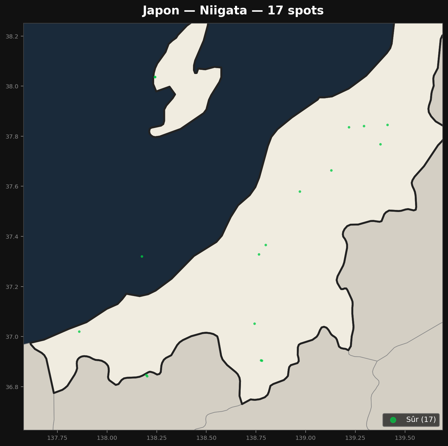 Urbex mapa Niigata