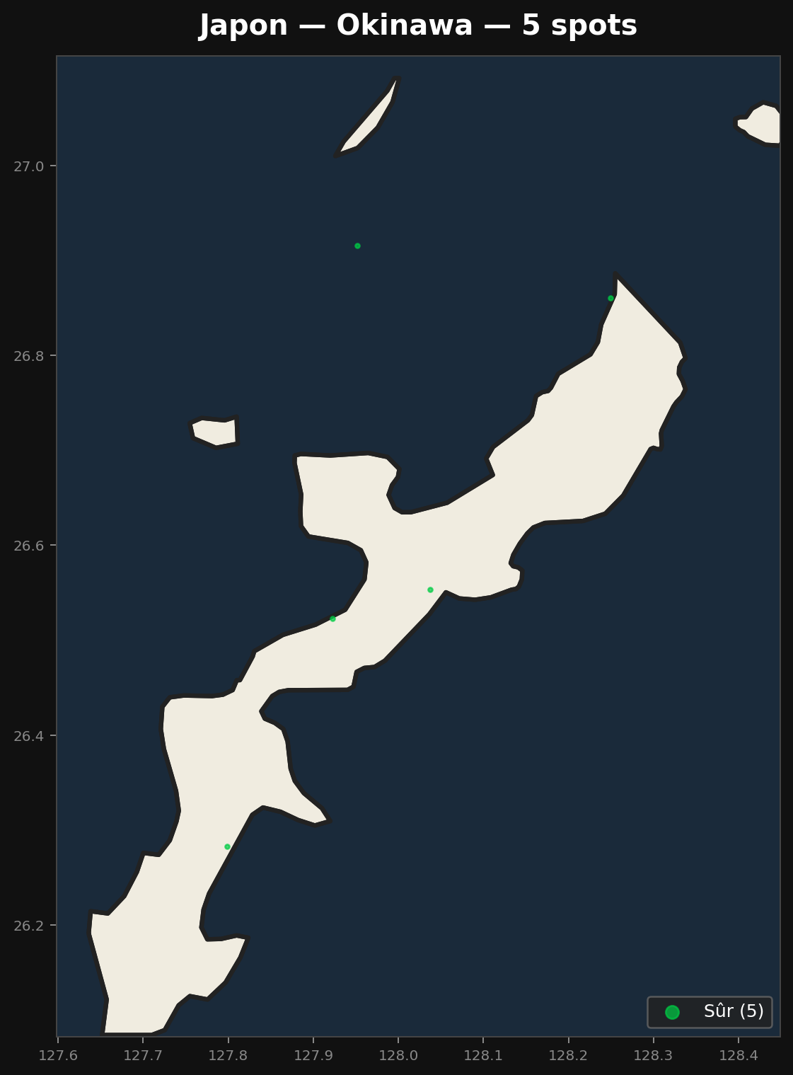 Urbex mapa Okinawa