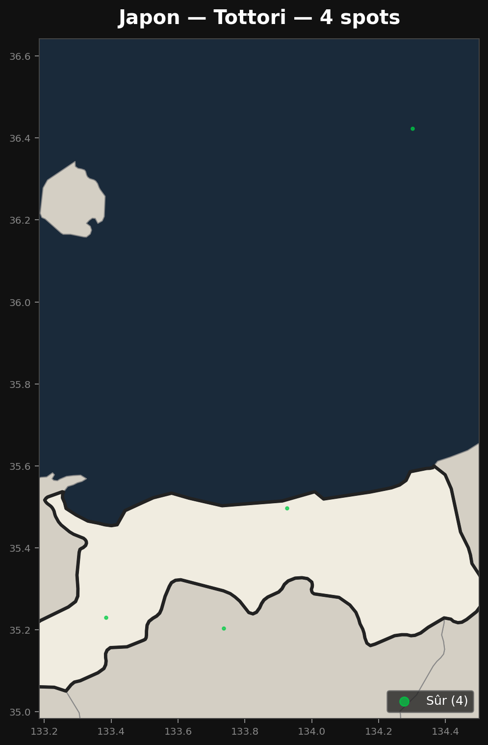 Urbex mapa Tottori