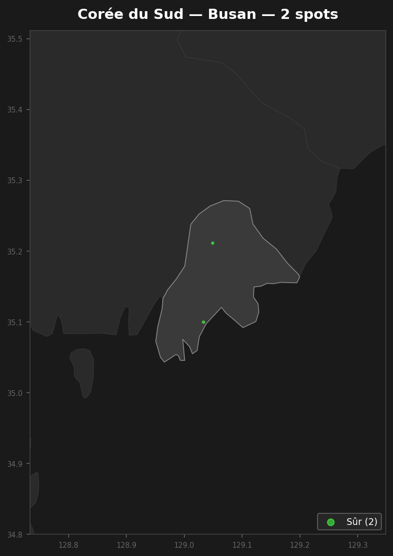 Urbex mapa Busan