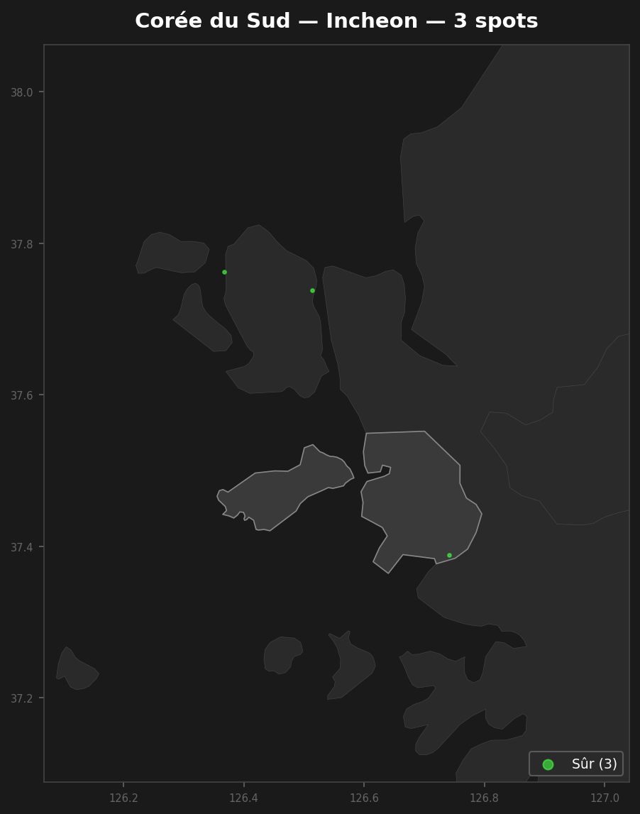 Urbex mapa Incheon