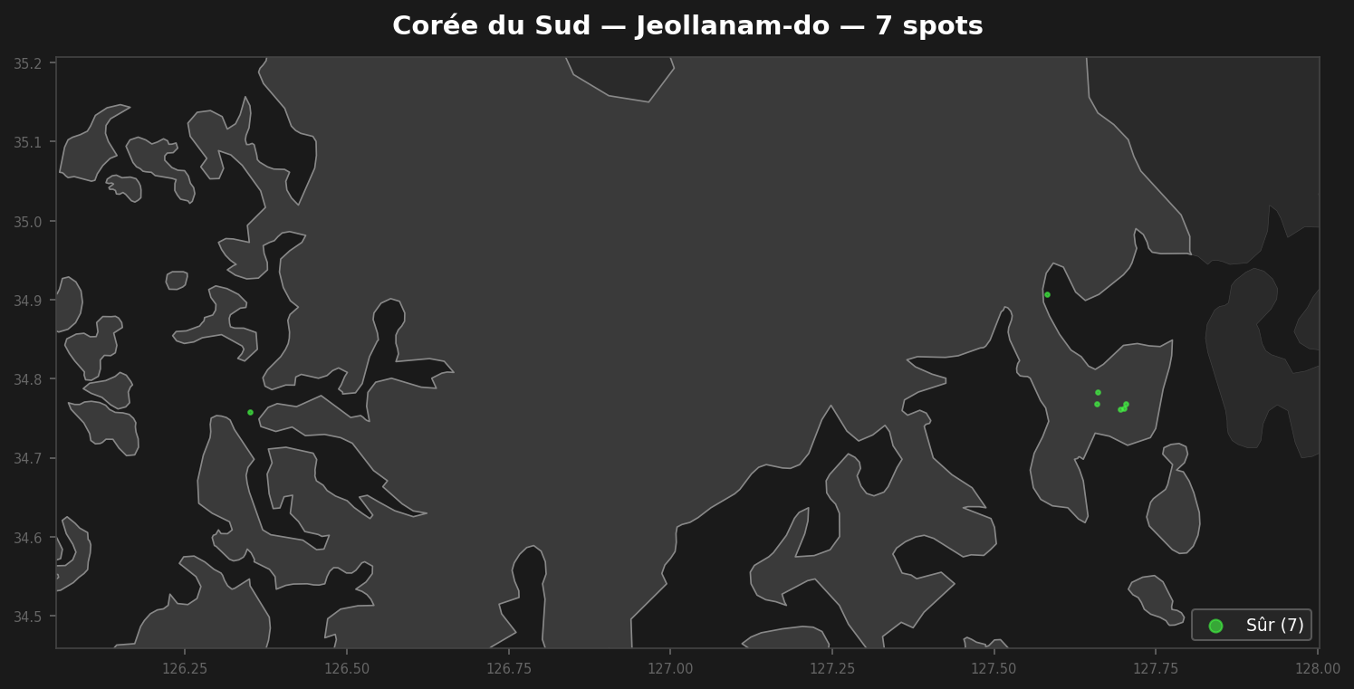 Urbex mapa Jeollanam Do