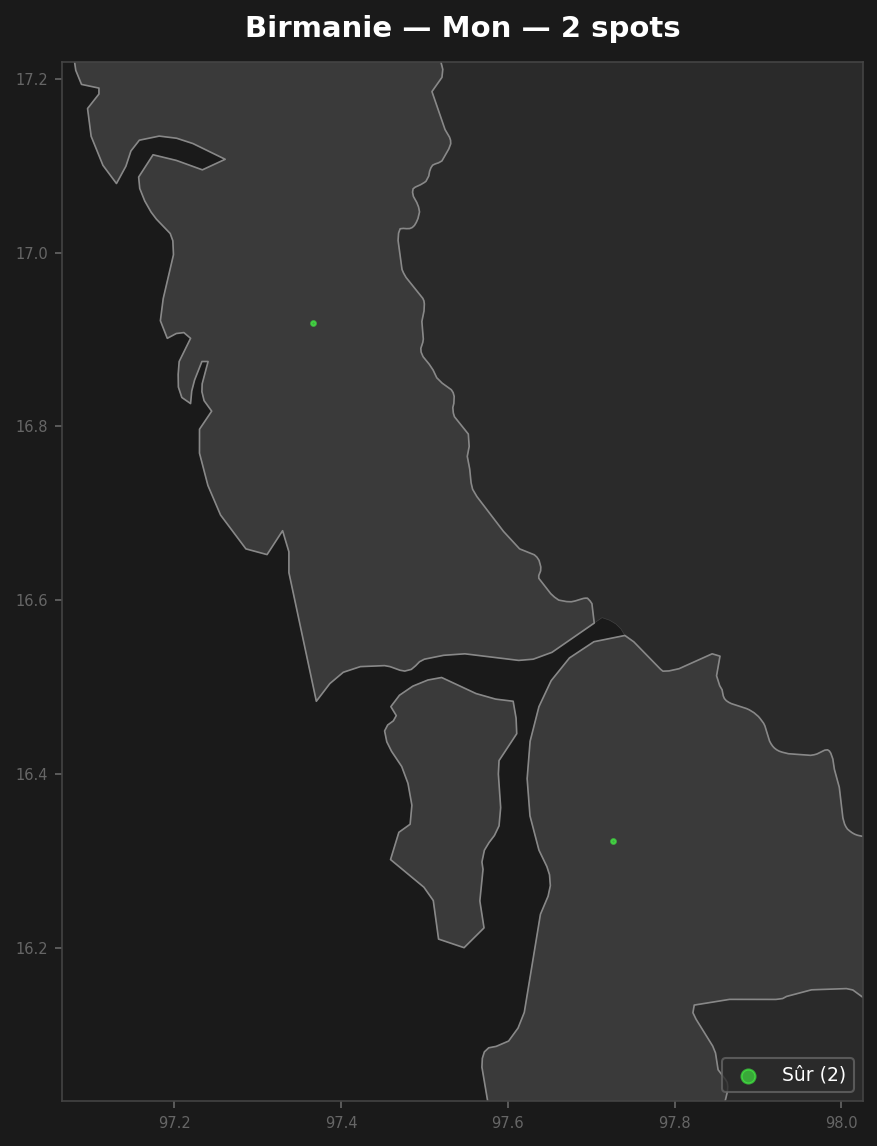 Urbex mapa Mon