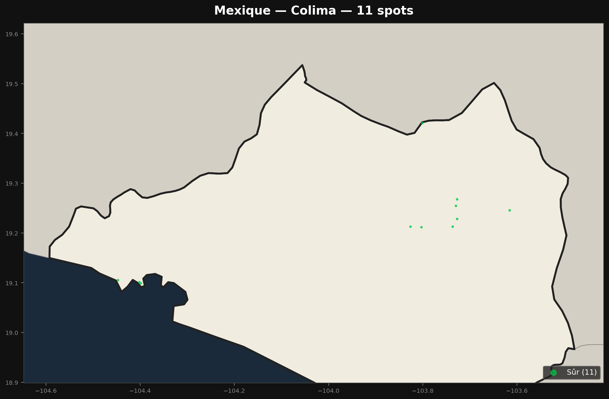Urbex Map Colima