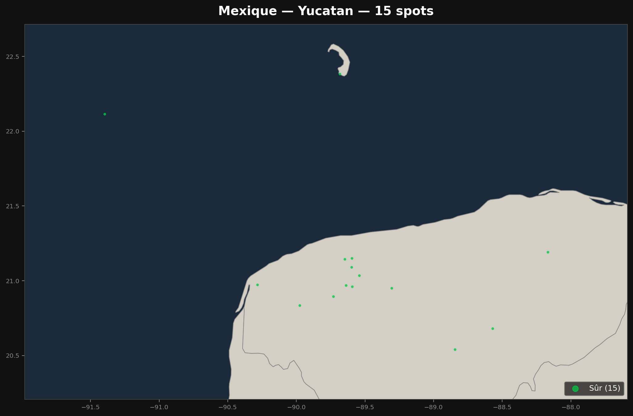 Urbex Map Yucatan