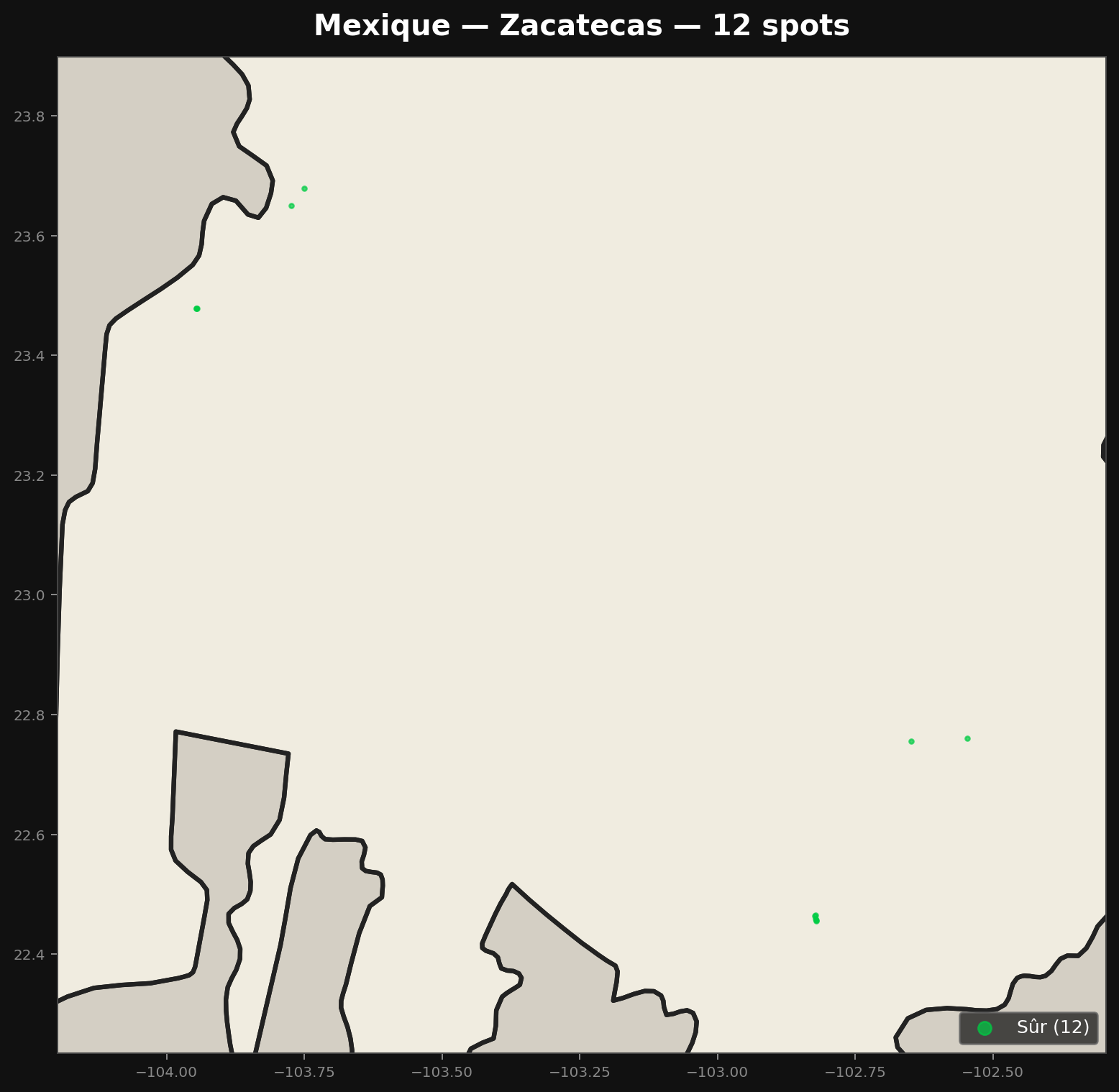 Urbex Map Zacatecas