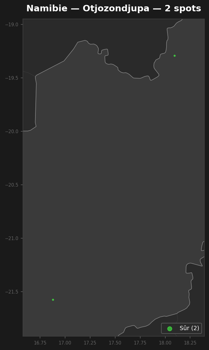 Urbex mapa Otjozondjupa