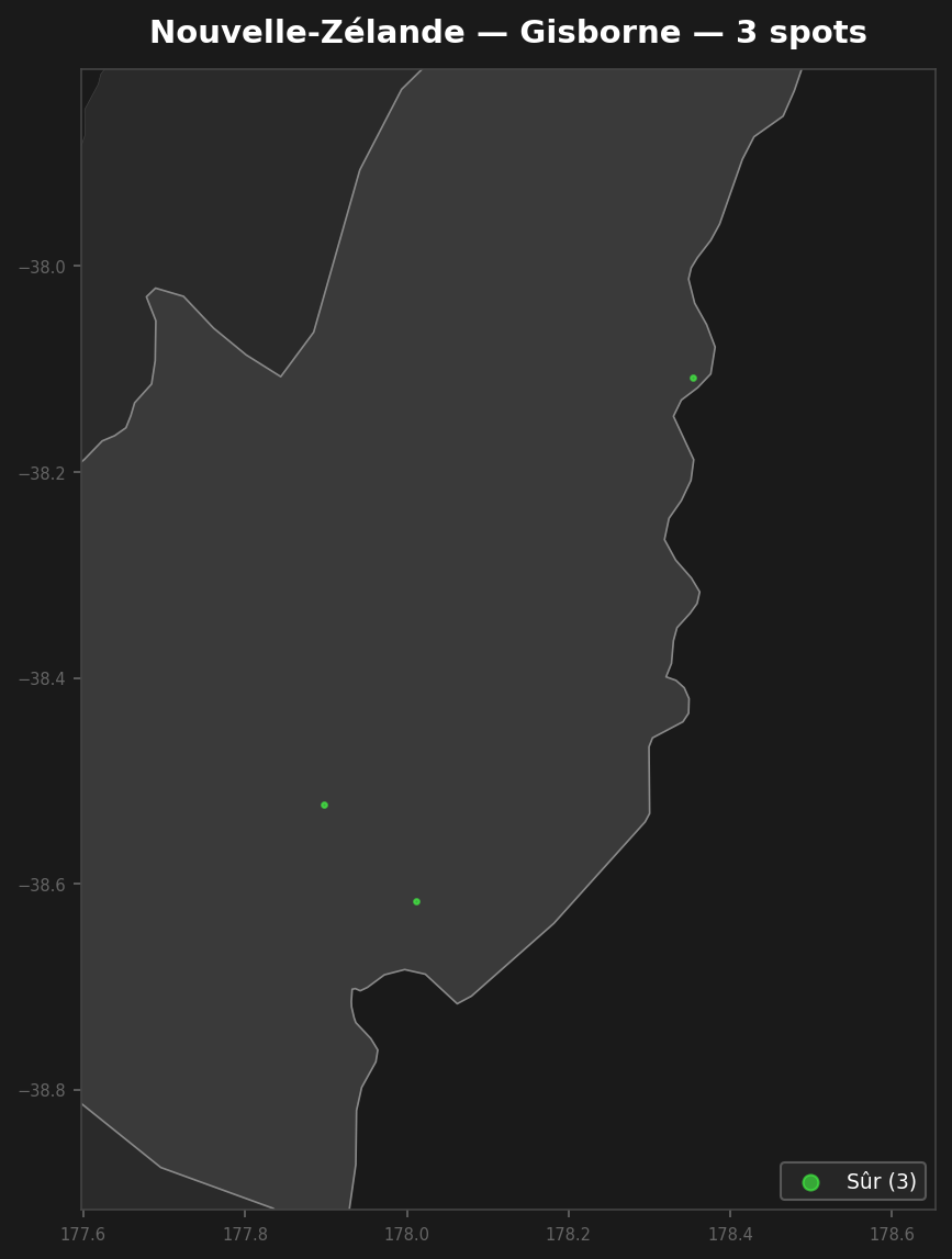 Urbex mapa Gisborne