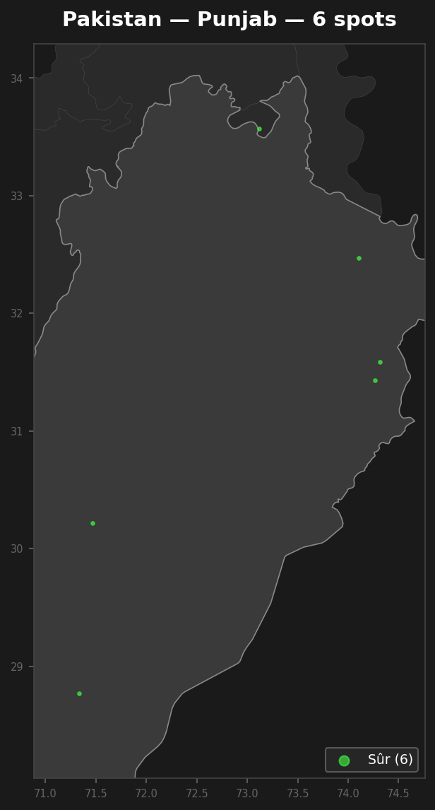 Urbex mapa Punjab