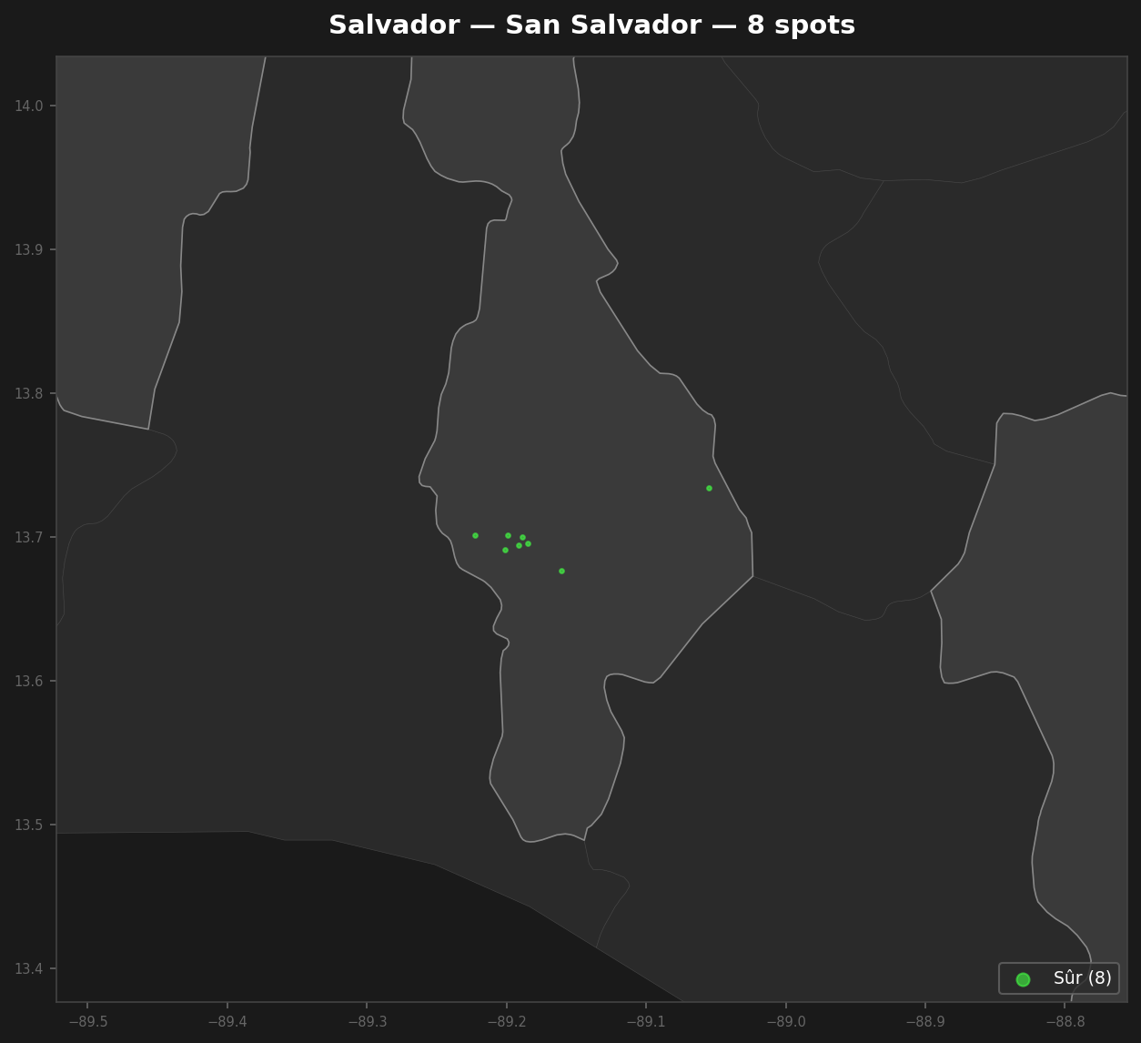 Urbex Map San Salvador