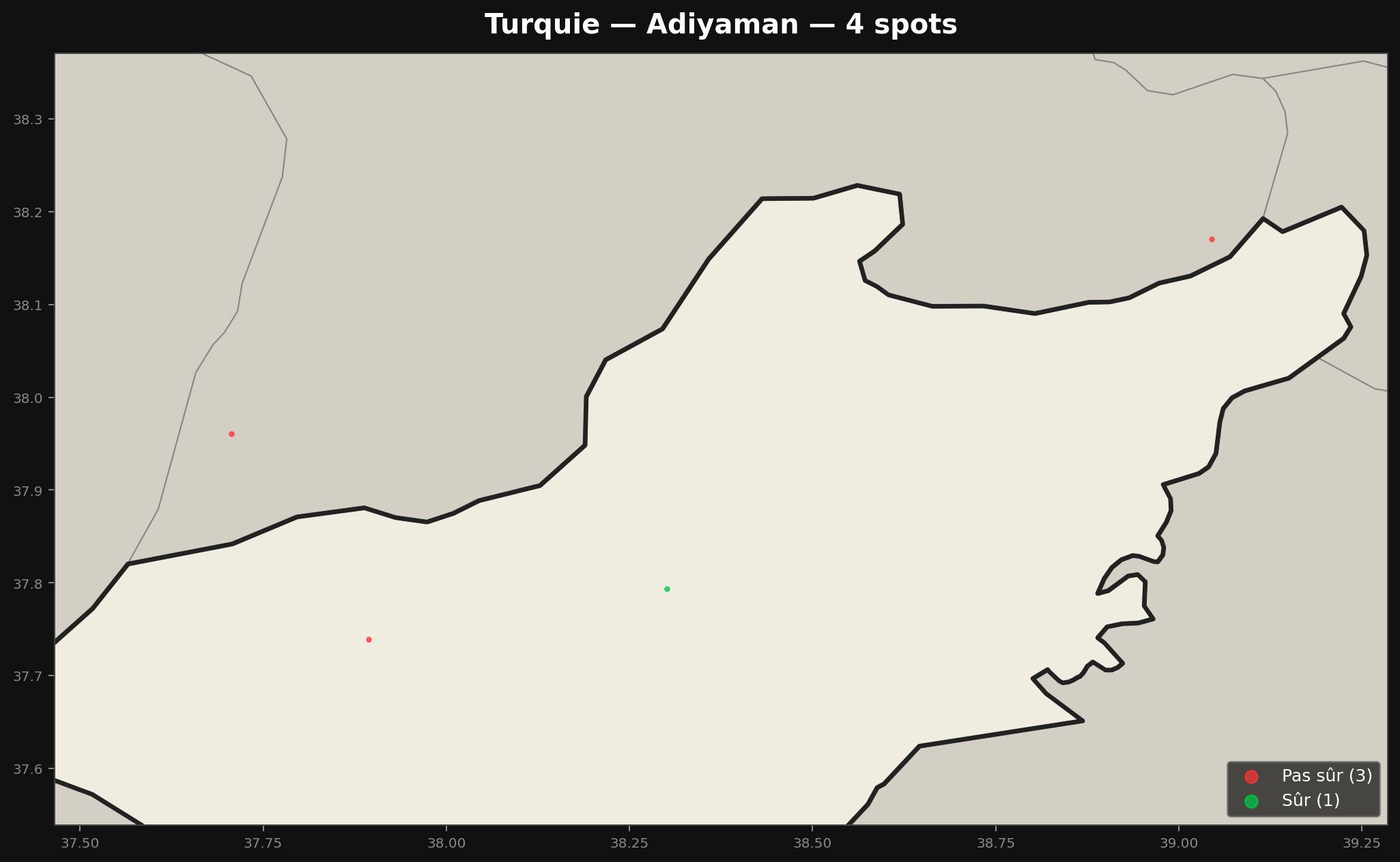 Adiyaman अर्बेक्स मैप