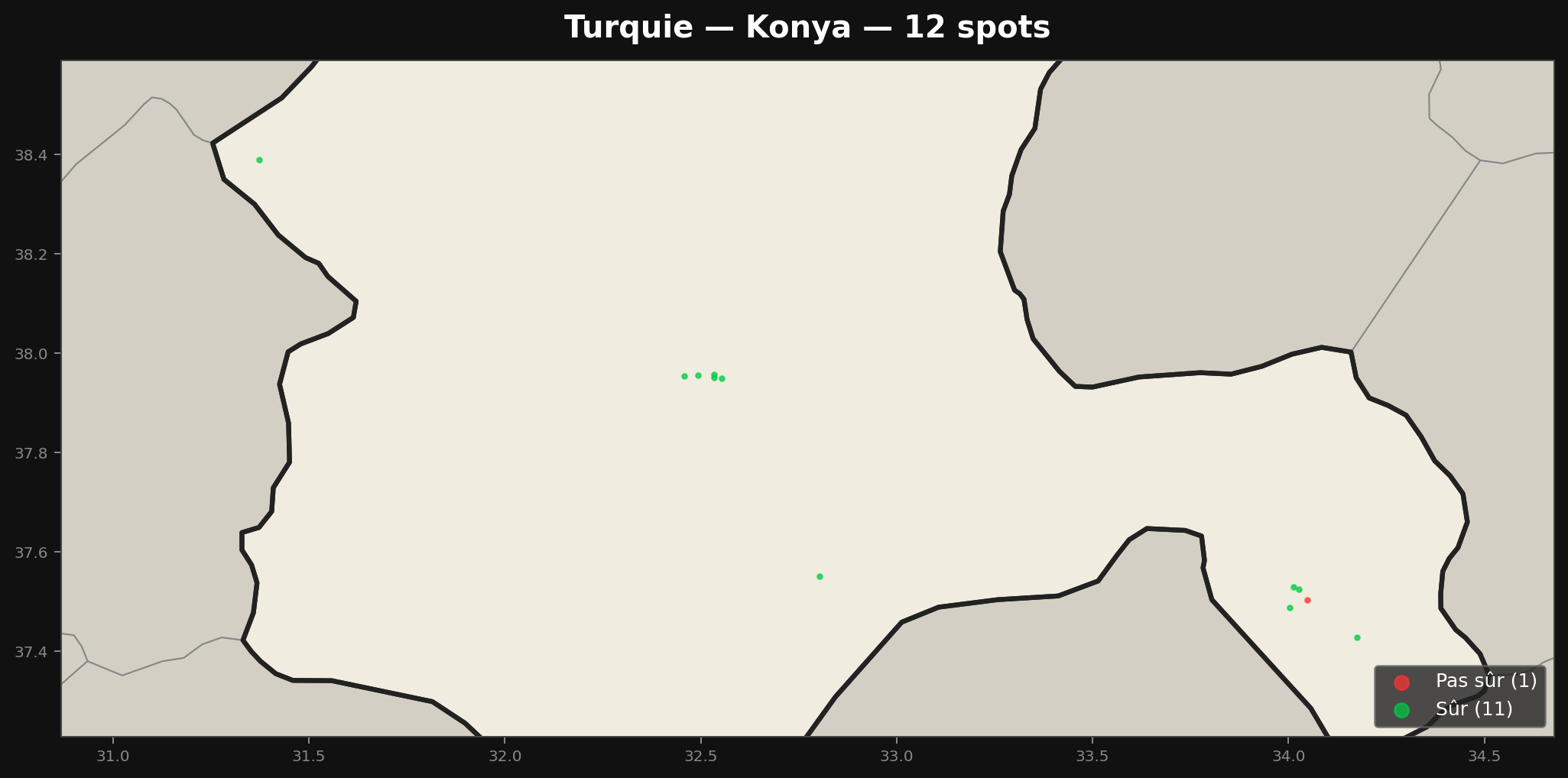 Konya अर्बेक्स मैप