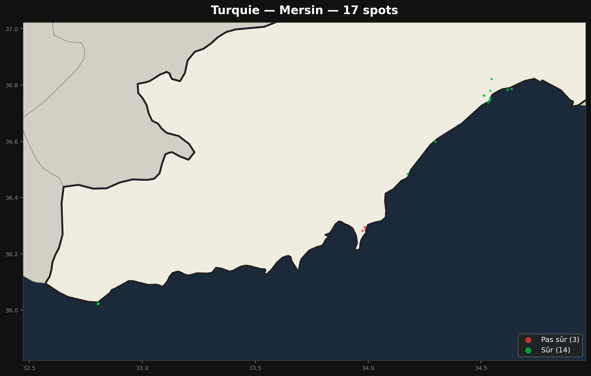 Mersin अर्बेक्स मैप