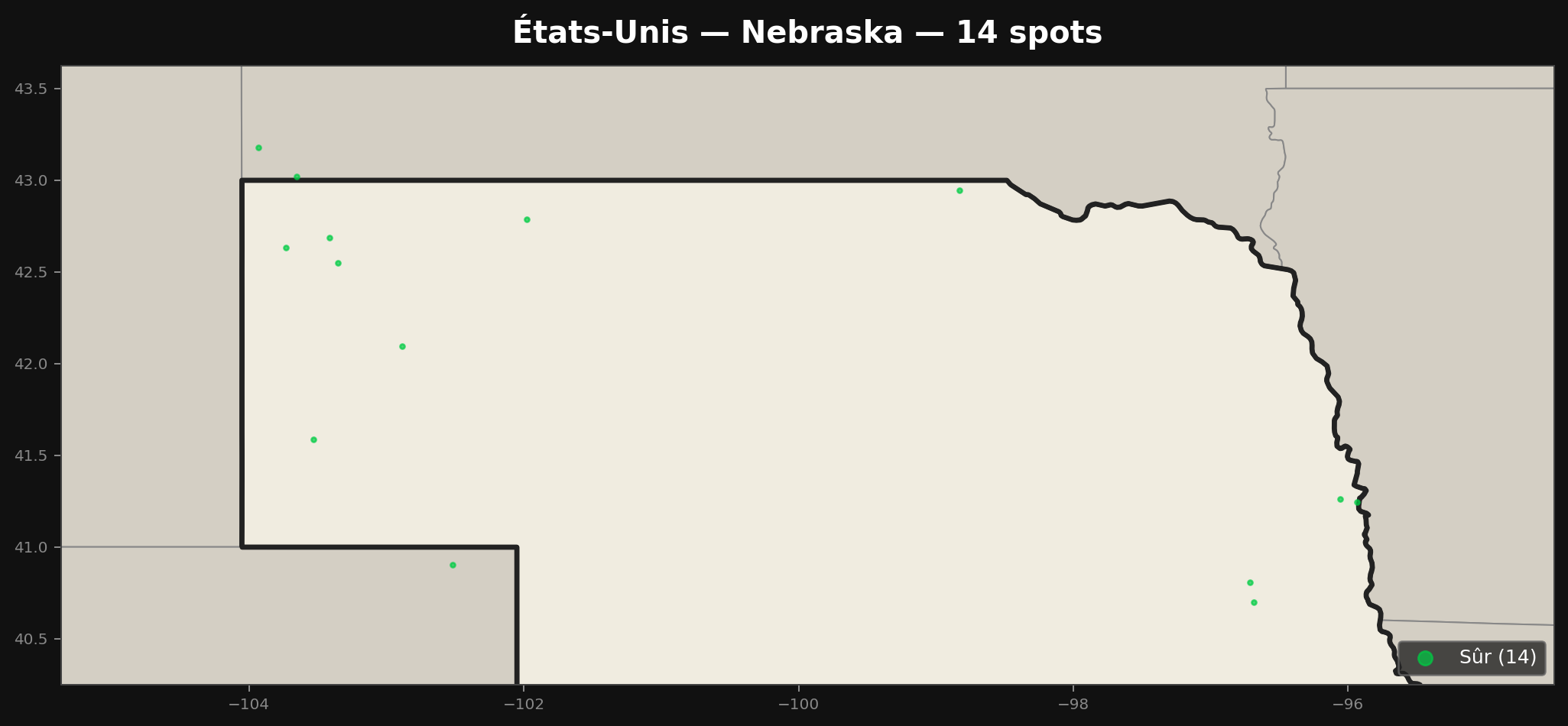 Urbex Map Nebraska