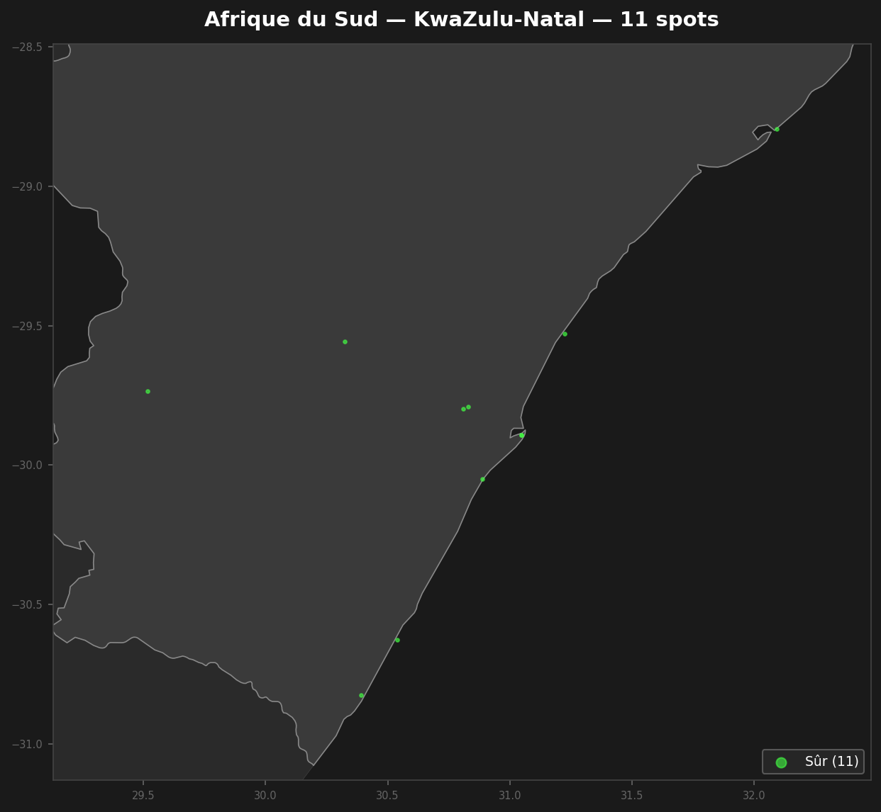 Kwazulu Natal अर्बेक्स मैप